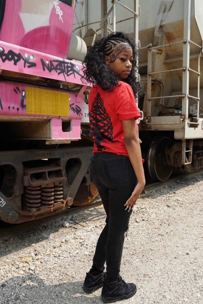 Chasemoneyonly "MTM" red and black Shirts