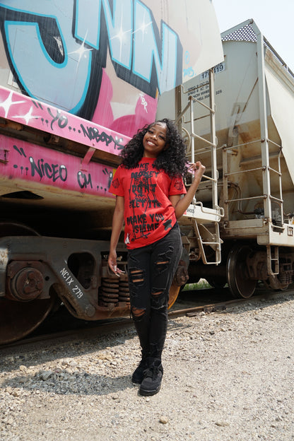Chasemoneyonly "MTM" red and black Shirts